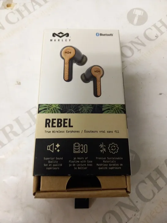 BOXED HOUSE OF MARLEY REBEL TRUE WIRELESS EARPHONES EM-JE121-SB