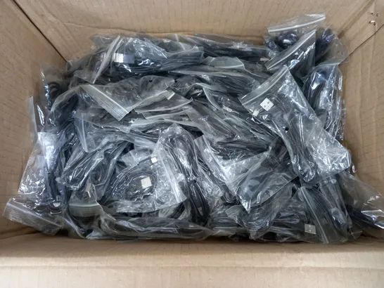 APPROXIMATELY 138 BAGGED MICRO USB CHARGERS IN BLACK 