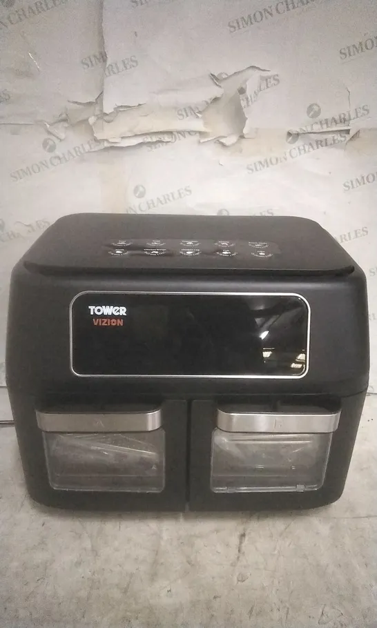 BOXED TOWER VIZION 11L DUAL COMPARTMENT AIR FRYER OVEN 