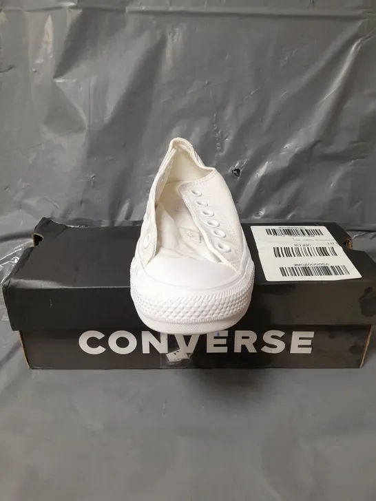 CONVERSE CANVAS OX TRAINERS - WHITE SIZE 5