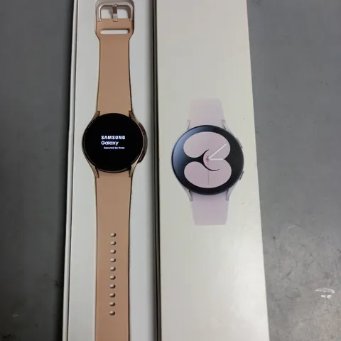 BOXED SAMSUNG GALAXY WATCH 4 - PINK/GOLD WITH 20MM STRAP