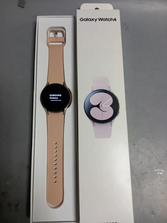 BOXED SAMSUNG GALAXY WATCH 4 - PINK/GOLD WITH 20MM STRAP