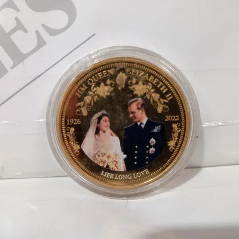 HM QUEEN ELIZABETH II LIFE LONG LOVE COMMEMORATIVE COIN