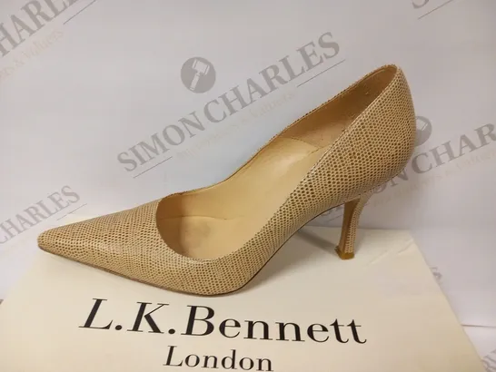 BOXED L.K. BENNET LONDON SELINA SOFT GOLD SIZE EU 39