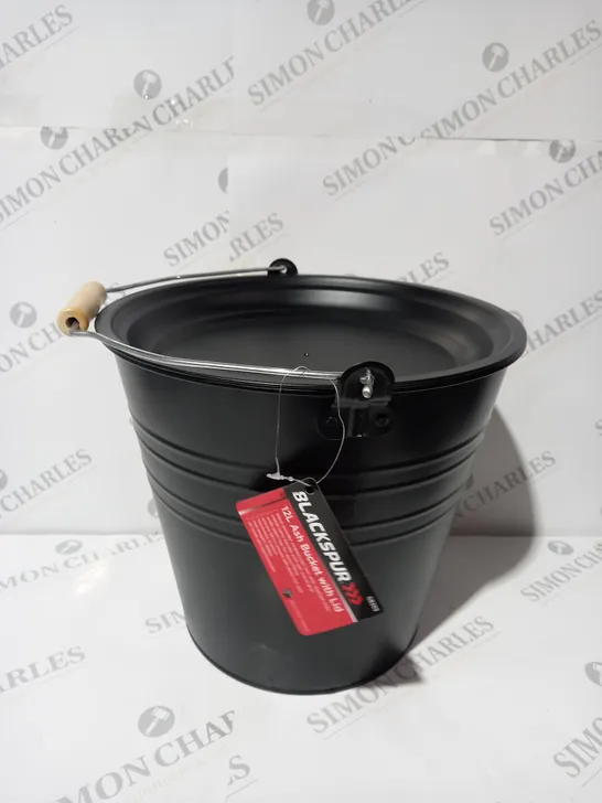 BLACKSPUR 12L ASH BUCKET WITH LID