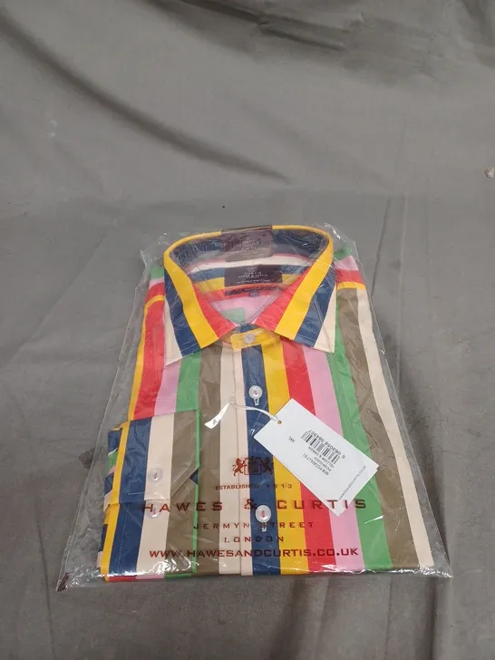 BAGGED HAWES AND CURTIS PICCADILLY BUTTONED SHIRT SIZE XXL