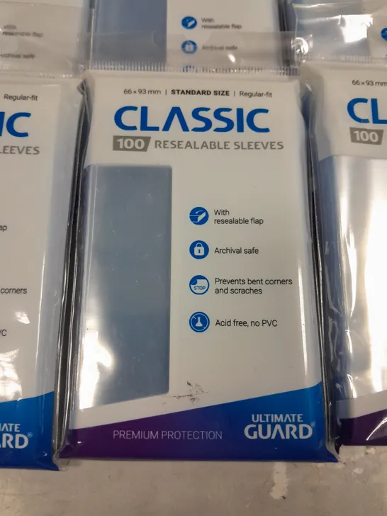 LOT OF 19 100-PACKS OF RESEALABLE SLEEVES 66-93MM