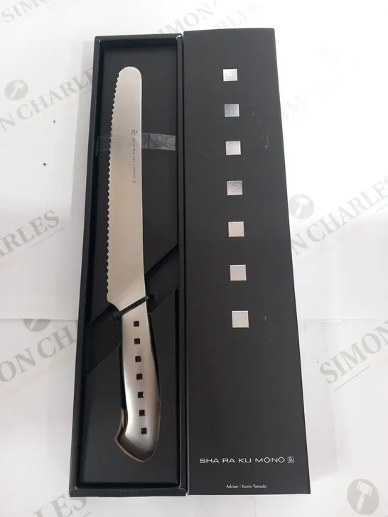 BOXED SHA RA KU MONO MOLYBDENUM VANADIUM STEEL 18-8 STAINESS STEEL FJ-15 23CM BREAD KNIFE