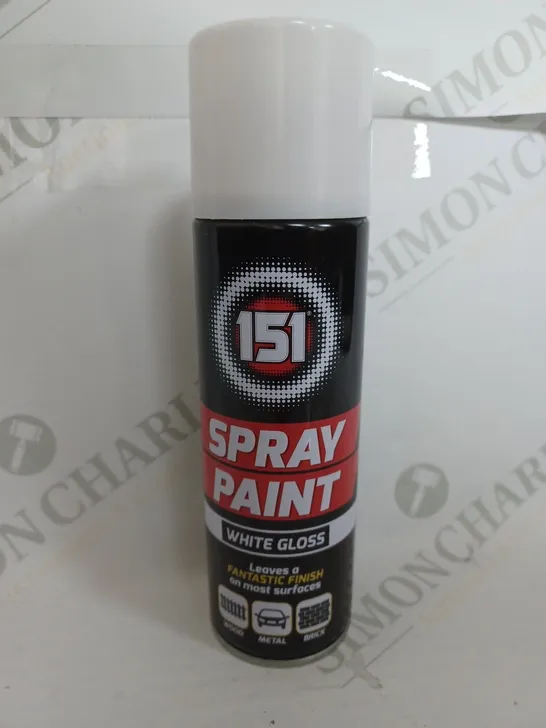 BOX OF 12 151 SPRAY PAINT IN WHITE GLOSS