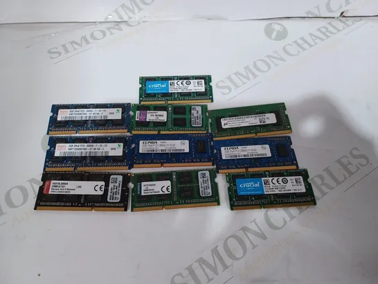 LOT OF 10 ASSORTED SODIMM RAM STICKS