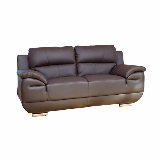 BOXED RENATA GENUINE LEATHER 2 SEATER SOFA 