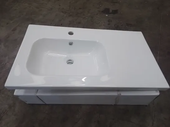 BOXED AS NEW CALYPSO AQUARA 800MM CERAMIC VANITY TOP - 480X830X200MM