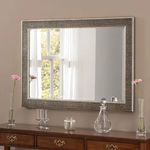 BOXED ABBIE RESIN FRAMED WALL MOUNTED ACCENT MIRROR (1 BOX)