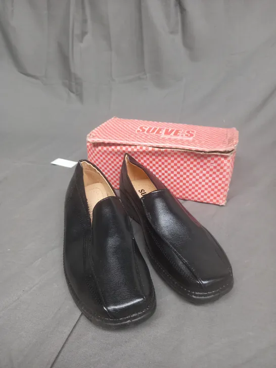 BOXED SUEVES BLACK SHOES SIZE 36