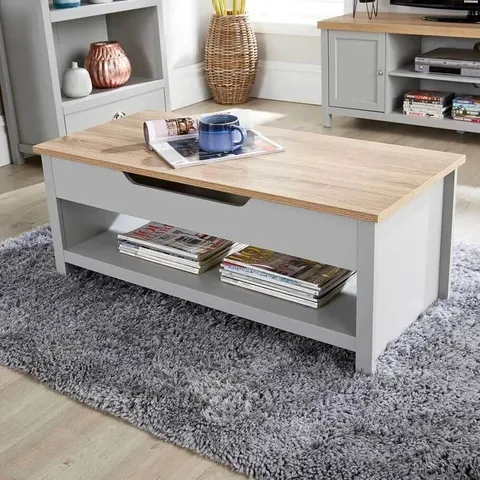 BOXED ACUSHNET COFFEE TABLE, LIFT UP TOP