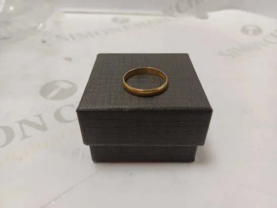 LOVE GOLD 9CT YELLOW GOLD BAND RING 3 - SIZE P RRP £149