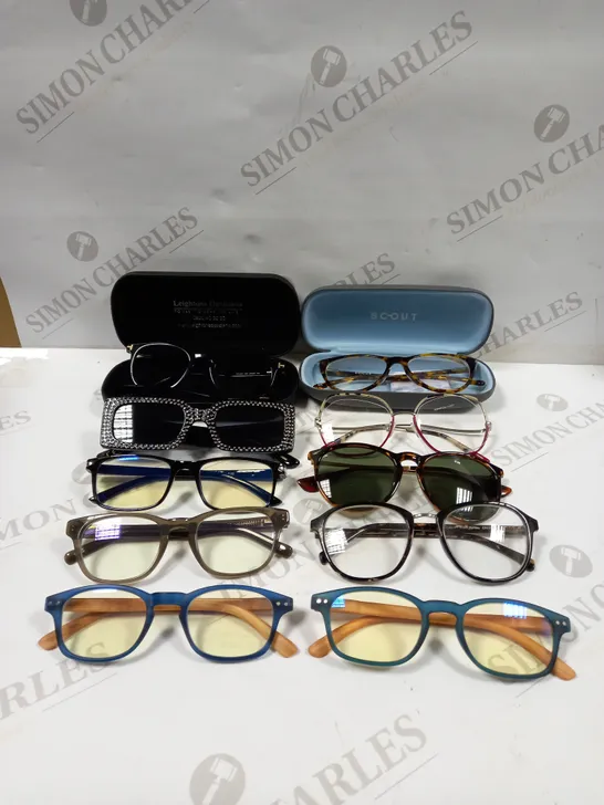 BOX OF 10 ASSORTED EYE & SUNGLASSES IN VARIOUS STYLES	