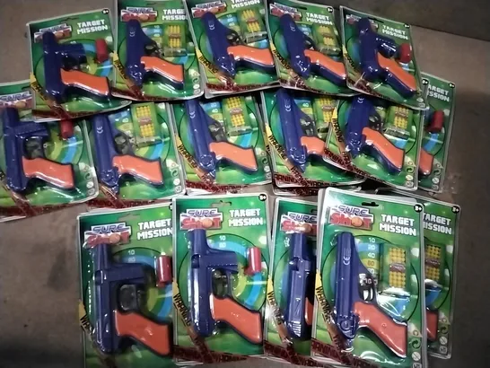 BOX OF APPROXIMATELY 90 BOXED AND SEALED TOY DISC/BALL FIRING GUNS