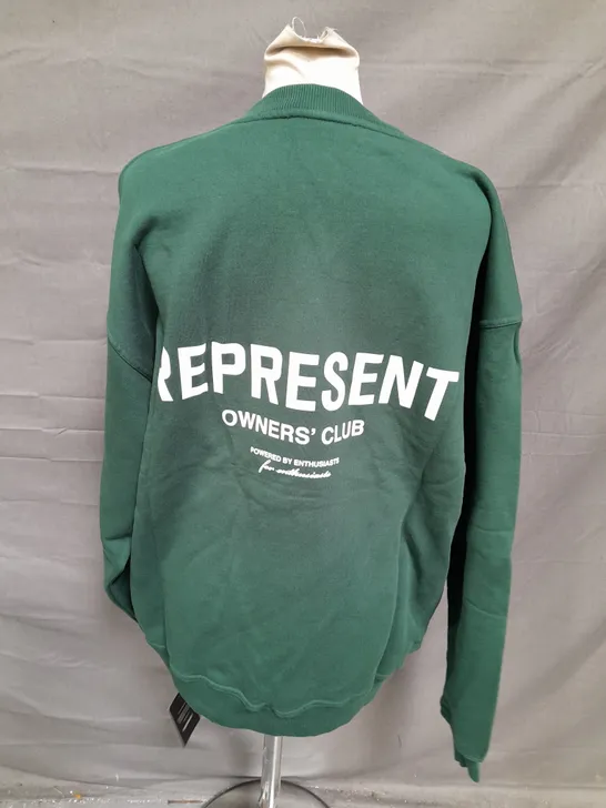 REPRESENT OWNERS CLUB SWEATER RACING GREEN - MEDIUM