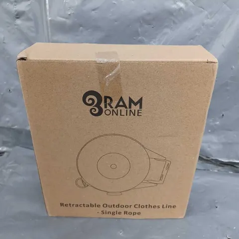 BOXED RAM ONLINE RETRACTABLE OUTDOOR CLOTHESLINE - SINGLE ROPE