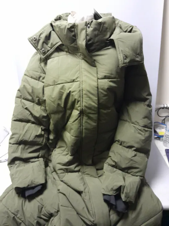 NVLT VEGAN PADDED JACKET IN KHAKI GREEN SIZE M