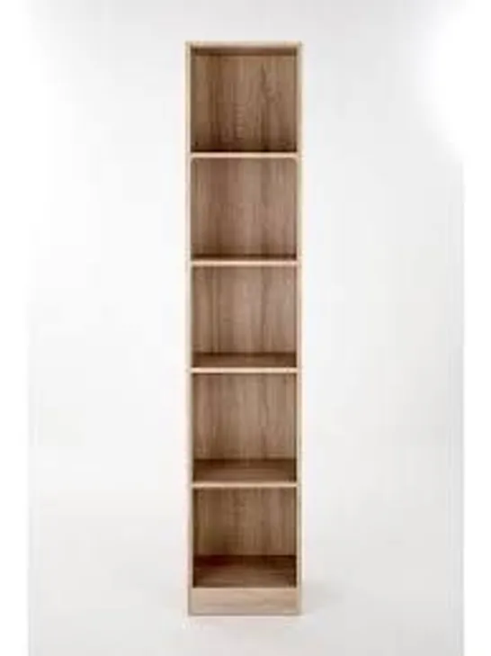 BOXED METRO TALL BOOKCASE OAK (1 BOX)