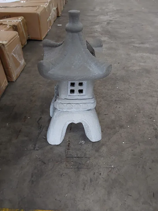 BOXED CERAMIC LED SOLAR PAGODA ORNAMENT