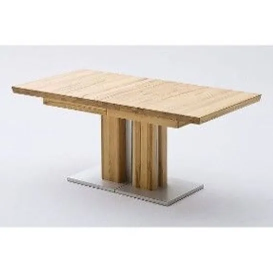 BRAND NEW BOXED BARI EXTENDABLE SOLID OAK DINING TABLE 160/310×77×90CM (4 BOXES)