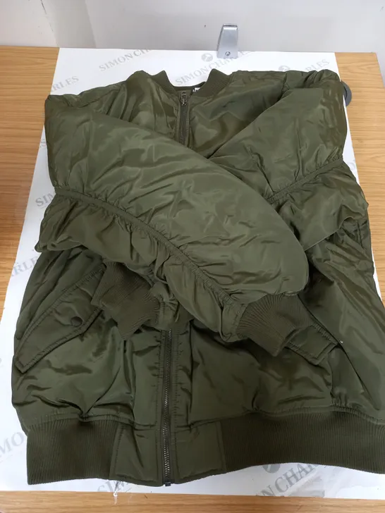 H&M DIVIDED PADDED COAT KHAKI EUR SIZE M