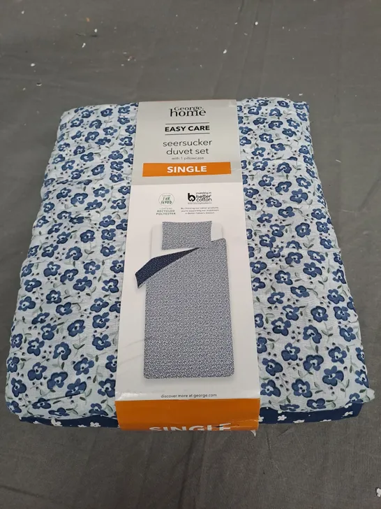 EASY CARE - SEERSUCKER DUVET SET - SINGLE