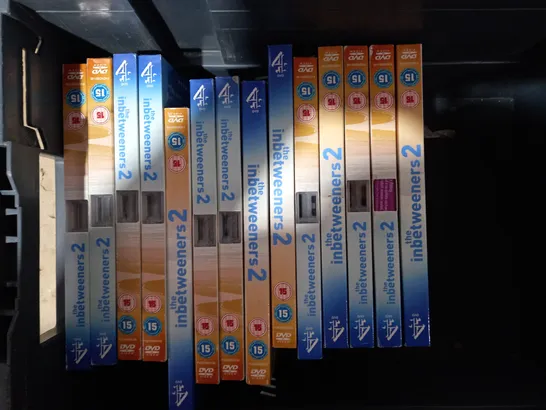 LOT OF APPROXIMATELY 15 SEALED THE INBETWEENERS 2 DVDS