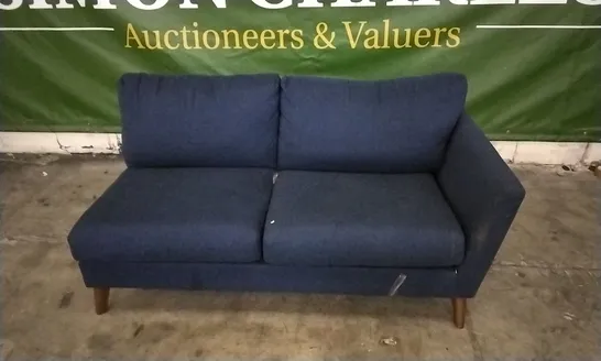 QUALITY BRITISH DESIGNER NAVY BLUE FABRIC SOFA SECTION