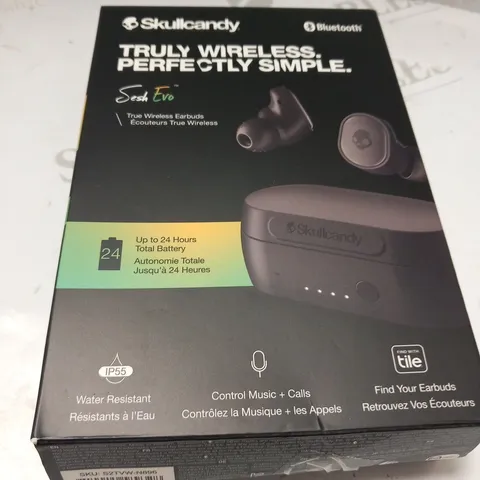 BOXED SKULLCANDY TRULY WIRELESS PERFECTLY SIMPLE SESH EVO TRUE WIRELESS EAR BUDS