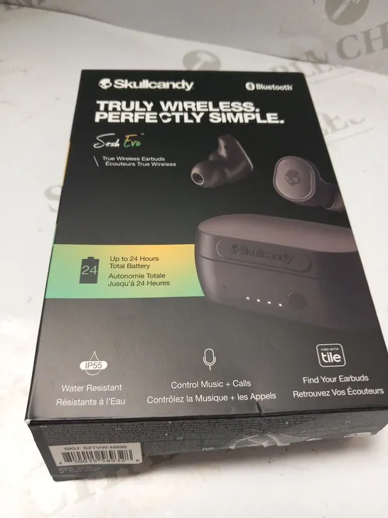 BOXED SKULLCANDY TRULY WIRELESS PERFECTLY SIMPLE SESH EVO TRUE WIRELESS EAR BUDS