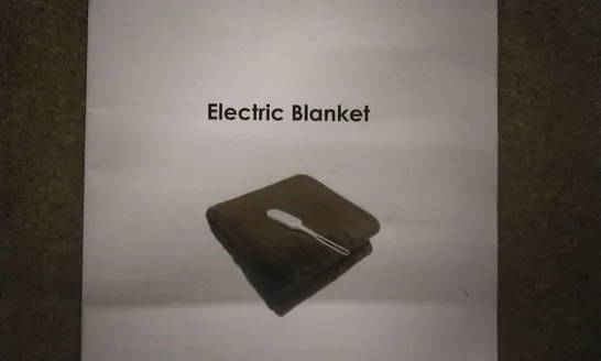 BAGGED ELECTRIC BLANKET   , SINGLE,  BROWN 