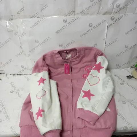 BARBIE X TYPO BOMBER JACKET WOMENS SIZE SMALL 