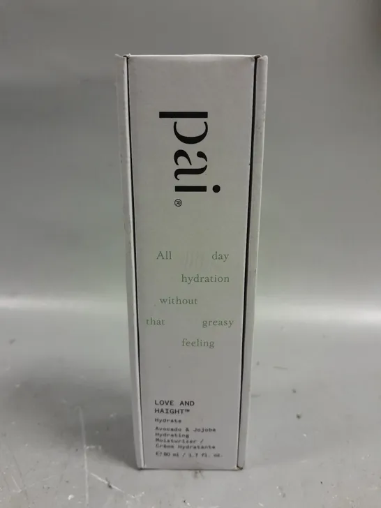 BOXED SEALED PAI LOVE & HAIGHT AVOCADO & JOJOBA HYDRATING MOISTURISER - 50ML 