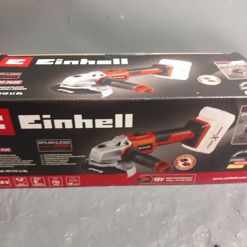 BOXED EINHELL CORDLESS ANGLE GRINDER TE-AG 18/115 LI BL