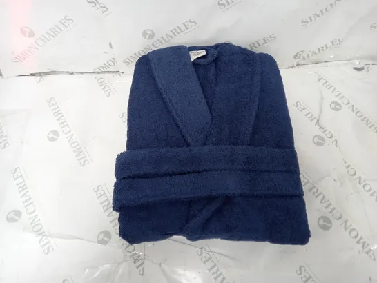 PURE LUXURY ROYAL EGYPTIAN COLLECTION DRESSING GOWN IN NAVY - M/L