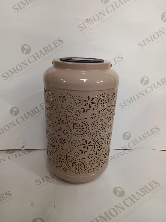 GARDEN REFLECTIONS SET OF 2 PATTERNED SOLAR LANTERNS