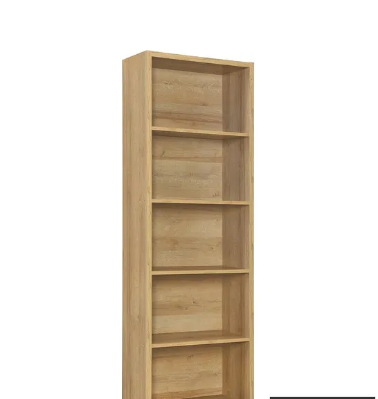 METRO TALL WIDE BOOKCASE - OAK (1 BOX) - COLLECTION ONLY