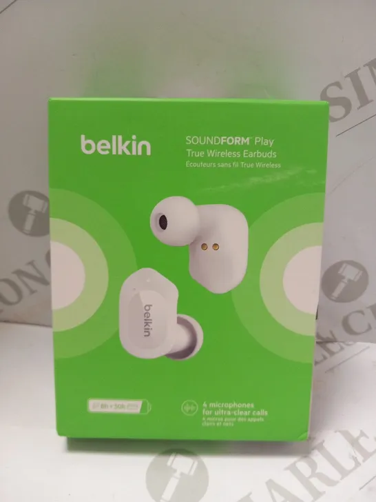 BOXED BELKIN SOUNFORM PLAY TRUE WIRELESS EARBUDS