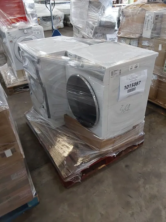 PALLET OF 2 HISENSE WDQY1014EVJM 60CM FREESTANDING 10KG FRONT LOADING WASHER DRYERS