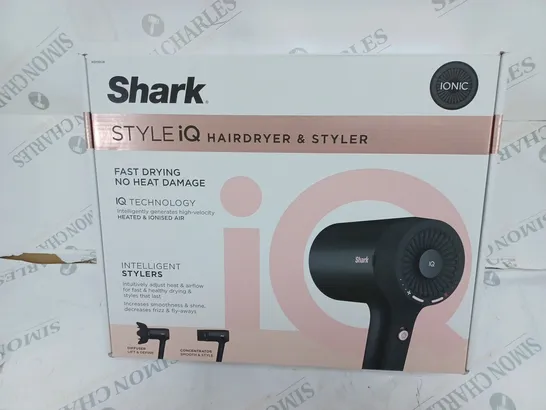 BOXED SHARK STYLE IQ IONIC HAIR DRYER & STYLER