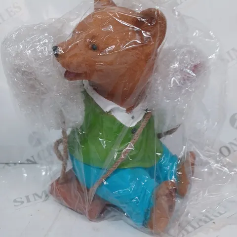 BOXED UNBRANDED DECORATIVE BEAR ON A SWING