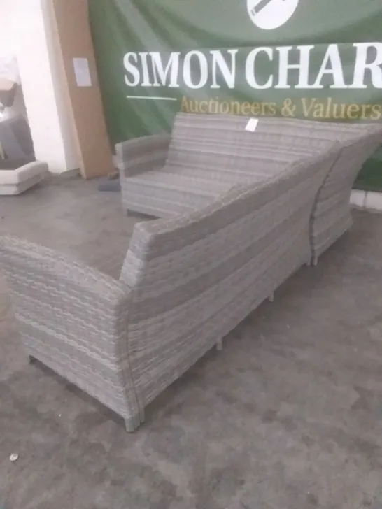 RATTAN EFFECT CORNER SOFA 