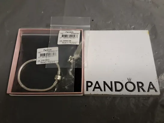 PANDORA BRACELET WITH HEART THEMED CHARM