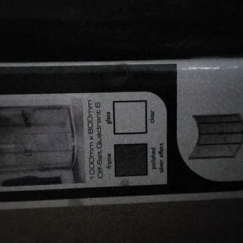 BOXED OFFSET QUADRANT 6 SHOWER PANELS 1000MM X 800MM 