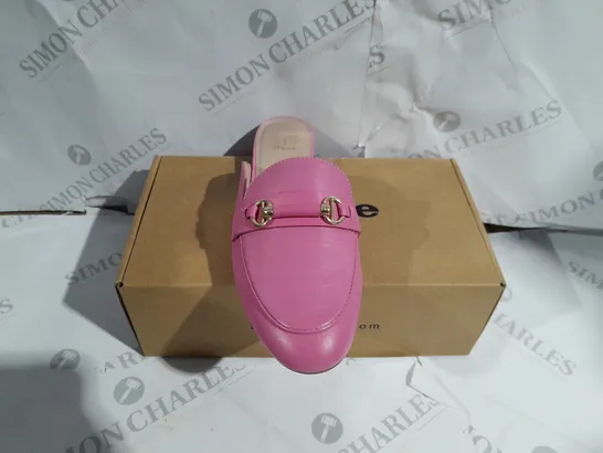 BOXED DUNE LONDON PINK LEATHER SLIM SOLE BACKLESS SHOES SIZE 7/40