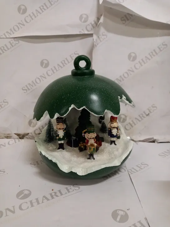 SANTAS EXPRESS PRE-LIT SPHERE WITH CHRISTMAS CHARACTER SCENE